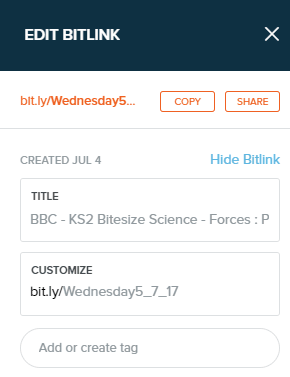 Bitly – A Quick Guide – Diary of a Geeky Teacher